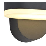 1-Light Adjustable Anthracite Wall Lamp, 6W LED, Warm White 3000K, 400lm, IP54, 3-Year Warranty
