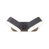Dual LED Wall Sconce, Adjustable 6W, 3000K Warm Light, 780 Lumens, Anthracite Finish, Opal White Shade, IP54, 3-Year Warranty
