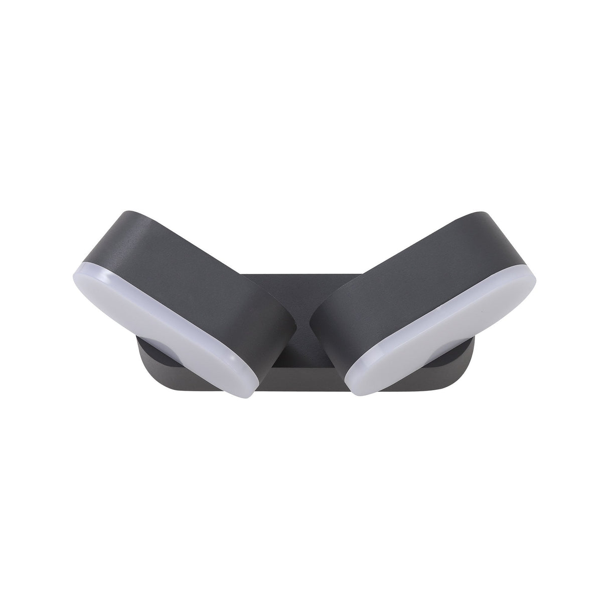 Dual LED Wall Sconce, Adjustable 6W, 3000K Warm Light, 780 Lumens, Anthracite Finish, Opal White Shade, IP54, 3-Year Warranty