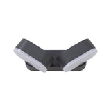 Dual LED Wall Sconce, Adjustable 6W, 3000K Warm Light, 780 Lumens, Anthracite Finish, Opal White Shade, IP54, 3-Year Warranty