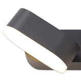Dual LED Wall Sconce, Adjustable 6W, 3000K Warm Light, 780 Lumens, Anthracite Finish, Opal White Shade, IP54, 3-Year Warranty