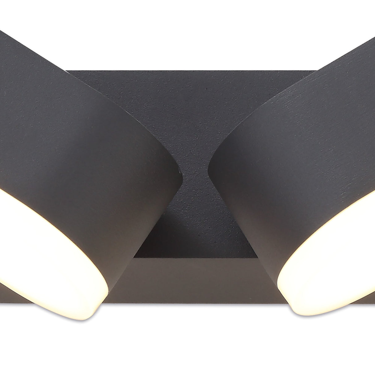 Dual LED Wall Sconce, Adjustable 6W, 3000K Warm Light, 780 Lumens, Anthracite Finish, Opal White Shade, IP54, 3-Year Warranty