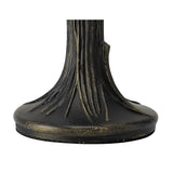 Elegant Tiffany Crystal Table Lamp with Black and Gold Accents