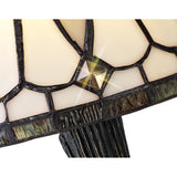 Elegant Crystal Table Lamp with White/Grey Shade, 1 x E14