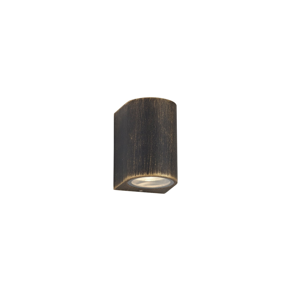 Sleek Black and Gold Curved Wall Lamp with Clear Shade, 1 x GU10, IP54
