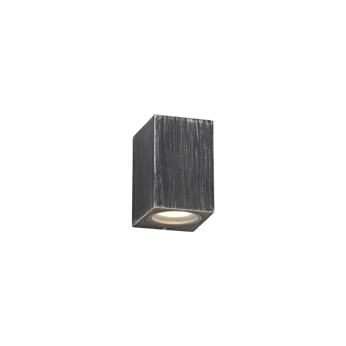Contemporary Black/Silver Rectangle Wall Lamp, GU10 Compatible, IP54 Rated