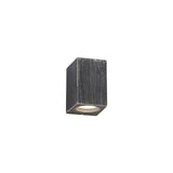 Contemporary Black/Silver Rectangle Wall Lamp, GU10 Compatible, IP54 Rated