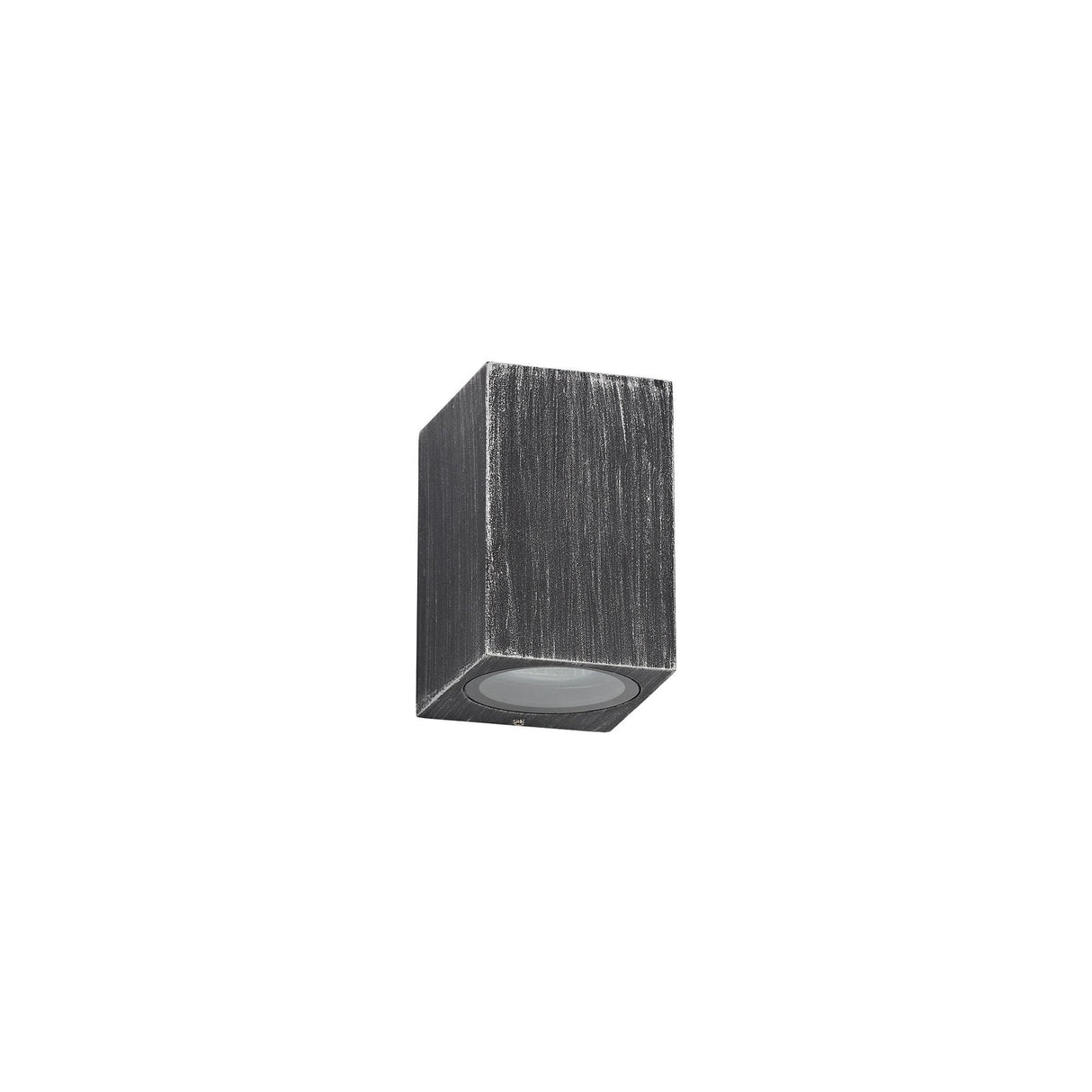Contemporary Black/Silver Rectangle Wall Lamp, GU10 Compatible, IP54 Rated