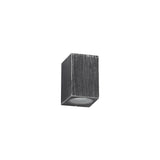 Contemporary Black/Silver Rectangle Wall Lamp, GU10 Compatible, IP54 Rated