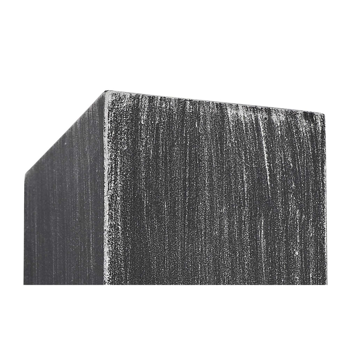 Contemporary Black/Silver Rectangle Wall Lamp, GU10 Compatible, IP54 Rated