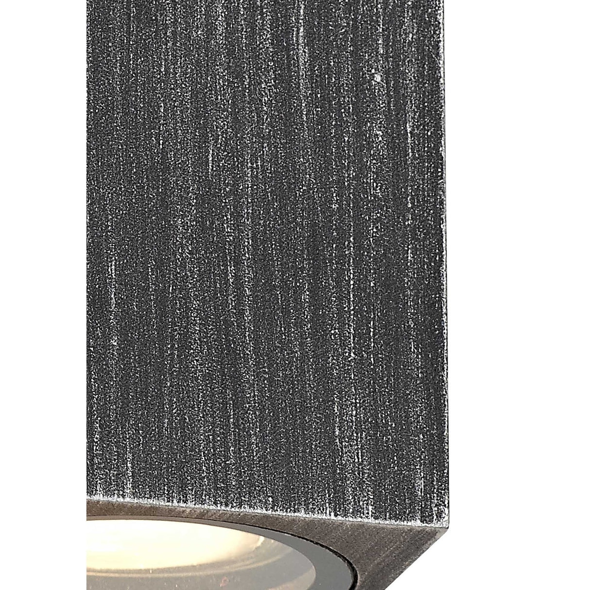 Contemporary Black/Silver Rectangle Wall Lamp, GU10 Compatible, IP54 Rated