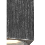 Contemporary Black/Silver Rectangle Wall Lamp, GU10 Compatible, IP54 Rated