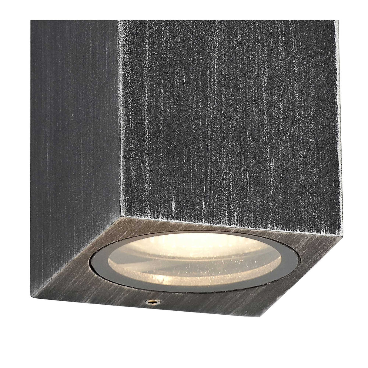 Modern Dual GU10 Rectangle Wall Sconce, IP54, Black/Silver Finish
