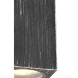 Modern Dual GU10 Rectangle Wall Sconce, IP54, Black/Silver Finish