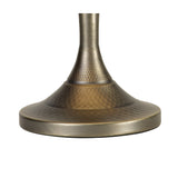 Vintage Tiffany-Inspired Table Lamp with Antique Brass Finish and Crystal Accents