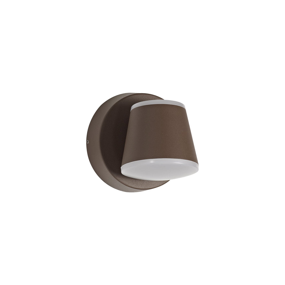Elegant Dark Brown LED Wall Lamp with Opal White Shade, 3000K, 590lm, IP54