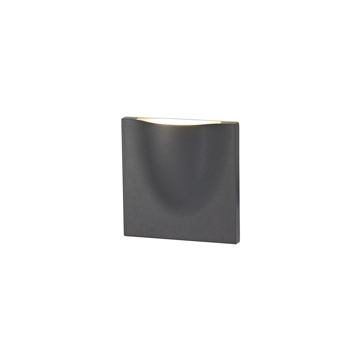 Modern Anthracite Wall Lamp with Integrated 6W LED, 3000K Warm White, IP54 Rated
