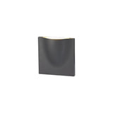 Modern Anthracite Wall Lamp with Integrated 6W LED, 3000K Warm White, IP54 Rated