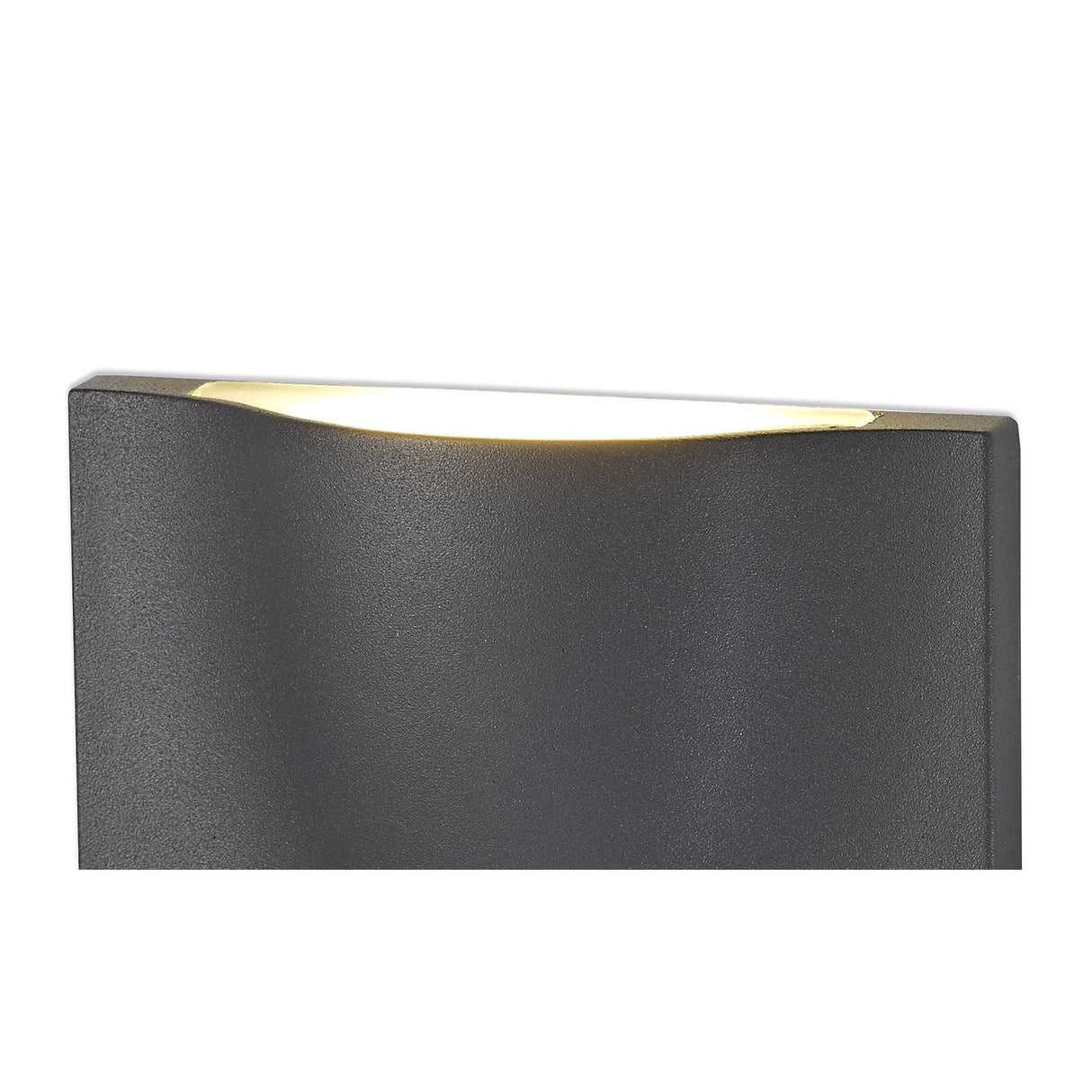 Modern Anthracite Wall Lamp with Integrated 6W LED, 3000K Warm White, IP54 Rated