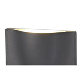 Modern Anthracite Wall Lamp with Integrated 6W LED, 3000K Warm White, IP54 Rated