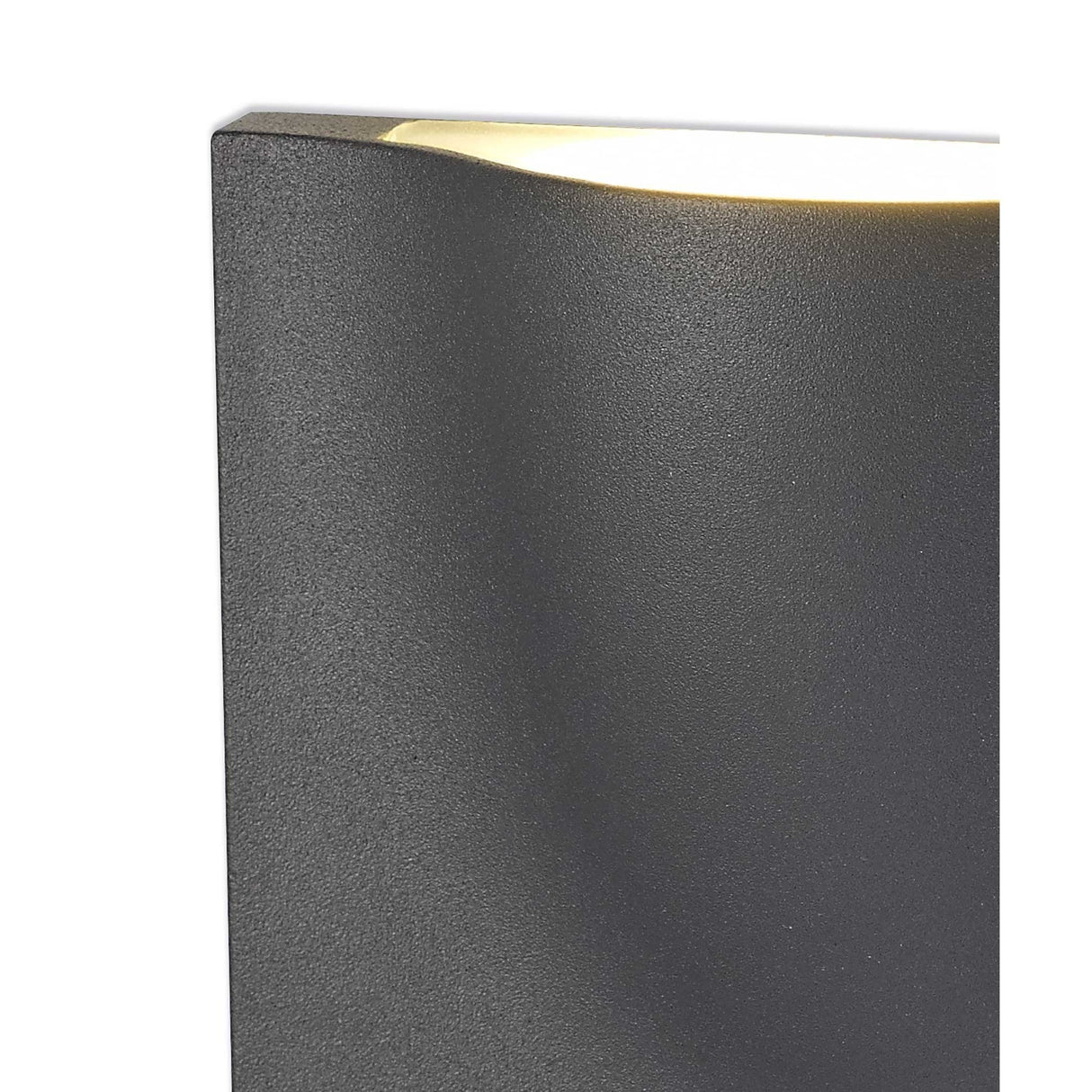 Modern Anthracite Wall Lamp with Integrated 6W LED, 3000K Warm White, IP54 Rated