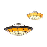 Elegance 35cm Tiffany-Style Uplighter Shade with Crystal Accents