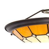 Elegance 35cm Tiffany-Style Uplighter Shade with Crystal Accents