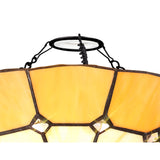 Elegance 35cm Tiffany-Style Uplighter Shade with Crystal Accents