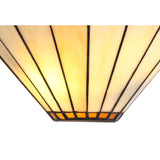 Art Deco Amber and Cream Crystal Wall Sconce, Double E14, Handcrafted Design