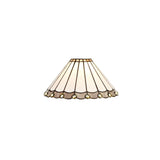 Elegant Handcrafted Tiffany Shade with K9 Crystals, Grey/Cream