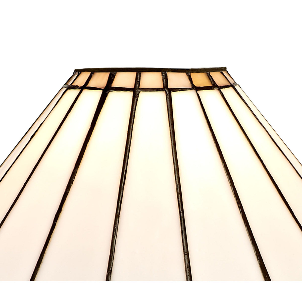 Elegant Handcrafted Tiffany Shade with K9 Crystals, Grey/Cream