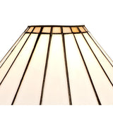 Elegant Handcrafted Tiffany Shade with K9 Crystals, Grey/Cream
