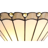 Elegant Tiffany-Style Wall Sconce with Crystals, Dual E14 Fixture