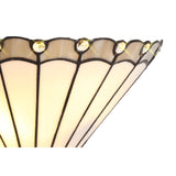 Elegant Tiffany-Style Wall Sconce with Crystals, Dual E14 Fixture