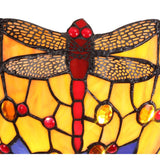 Artisan Tiffany Wall Sconce with K9 Crystal Accents, Blue/Orange Hues