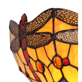 Artisan Tiffany Wall Sconce with K9 Crystal Accents, Blue/Orange Hues
