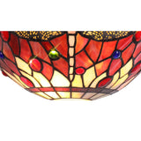 Elegant Tiffany-Style Sconce with Purple/Pink Crystal Accents