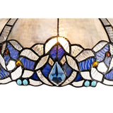 Tiffany 30cm Handcrafted Crystal Shade in Elegant Blue