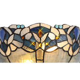 Elegant Blue Crystal Wall Sconce, 30cm, Dual E14 Bulbs