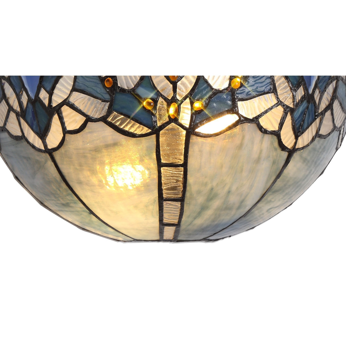 Elegant Blue Crystal Wall Sconce, 30cm, Dual E14 Bulbs