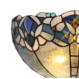 Elegant Blue Crystal Wall Sconce, 30cm, Dual E14 Bulbs