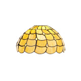 Beige & Clear Crystal Handmade 30cm Tiffany Lamp Shade