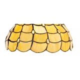 Beige & Clear Crystal Handmade 30cm Tiffany Lamp Shade