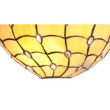 Tiffany Style 30cm Wall Lamp with K9 Crystal Accents, 2 x E14, Beige और Clear