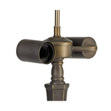 Elegant 52.5cm Octagonal Table Lamp in Aged Antique Brass Finish