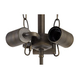 Antique Brass Triple-Light Ceiling Fixture, E27 Sockets