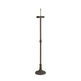 Elegant Leaf-Inspired Floor Lamp, Aged Antique Brass Finish