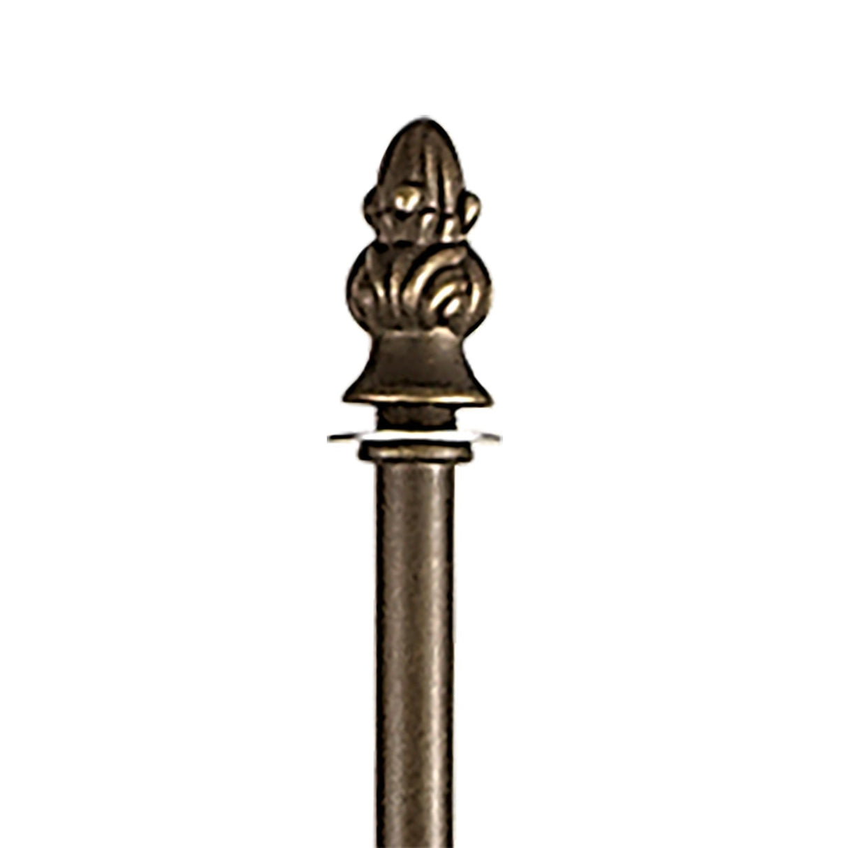 Elegant Leaf-Inspired Floor Lamp, Aged Antique Brass Finish