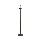 Elegant Stepped Floor Lamp in Aged Antique Brass, Dual E27 Design