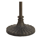 Elegant Stepped Floor Lamp in Aged Antique Brass, Dual E27 Design
